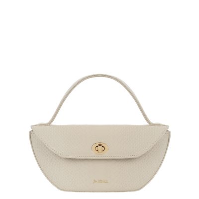 Torebka skórzana Jo.Maxx MIA - IVORY SNAKE