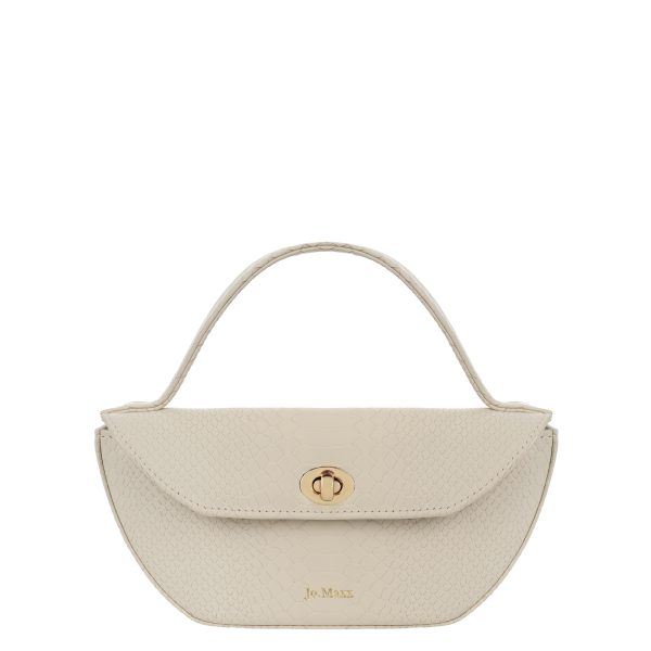 Torebka skórzana Jo.Maxx MIA - IVORY SNAKE